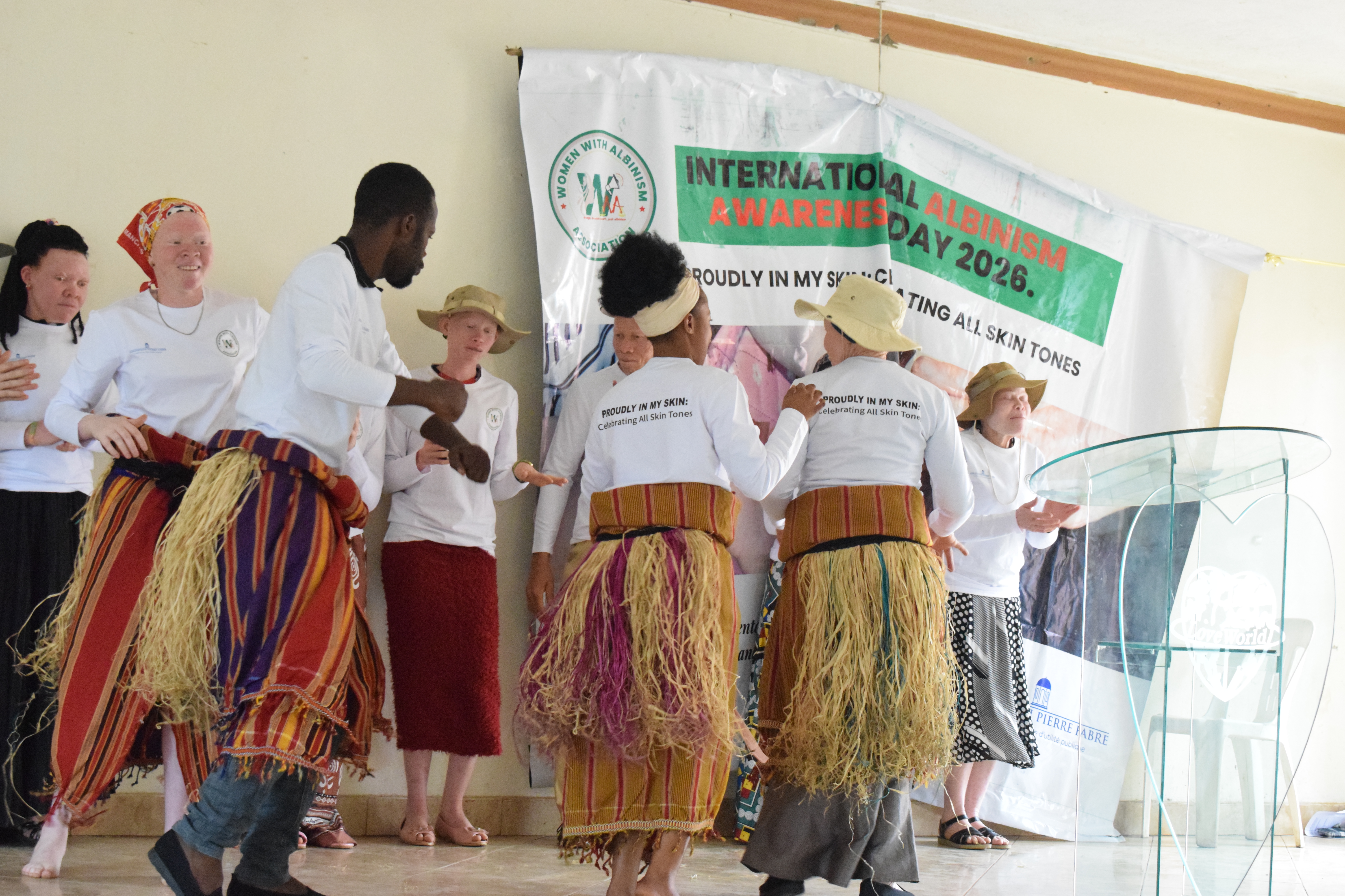 Women with albinism in leadership roles at WAA office